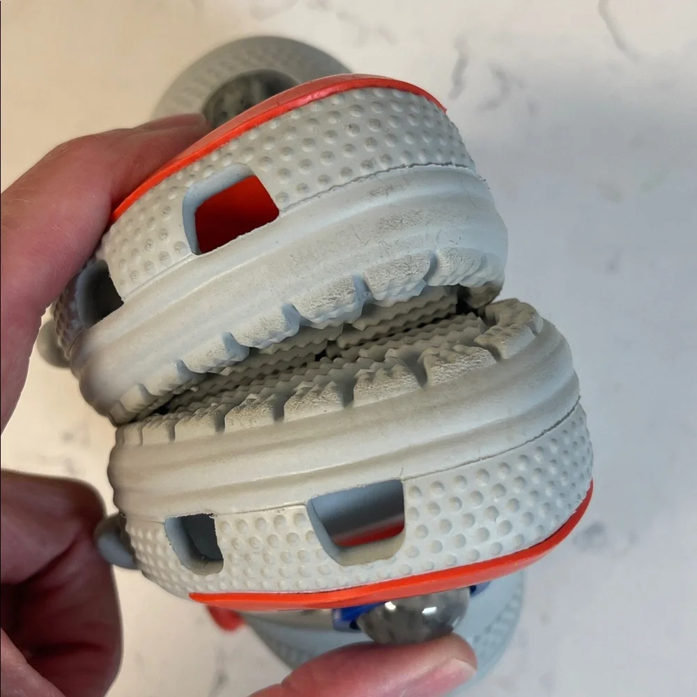 Crocs Classic Rocket Ship Clog  210359 - Toddler - Gray / Mirage Orange Size 7